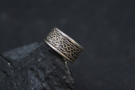 Sterling Silver Band Ring, Sterling Silver Patterned Band Ring, Sterling Patterned Ring, Sterling Band Ring, Sterling