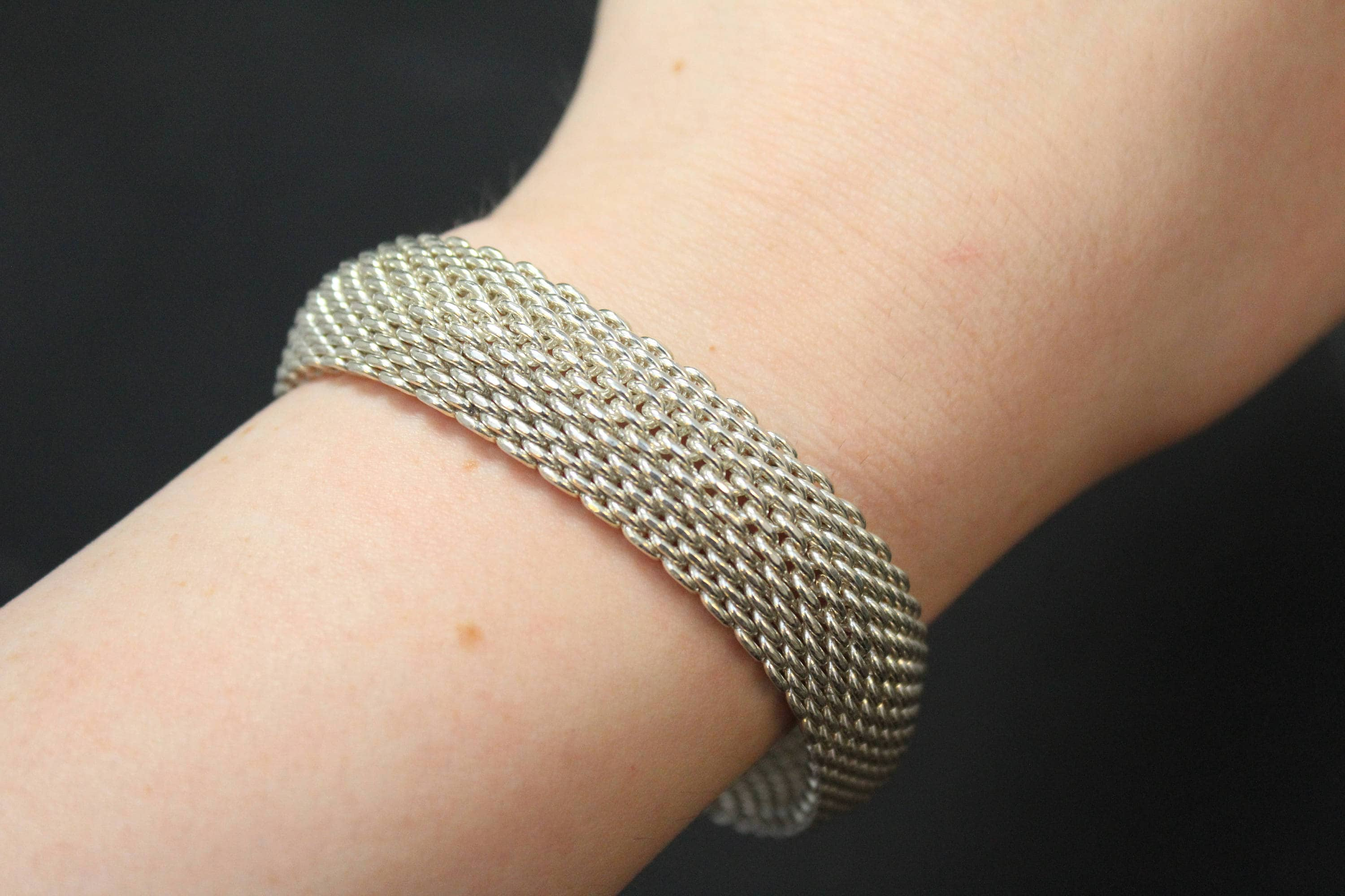 tiffany sterling silver mesh bracelet