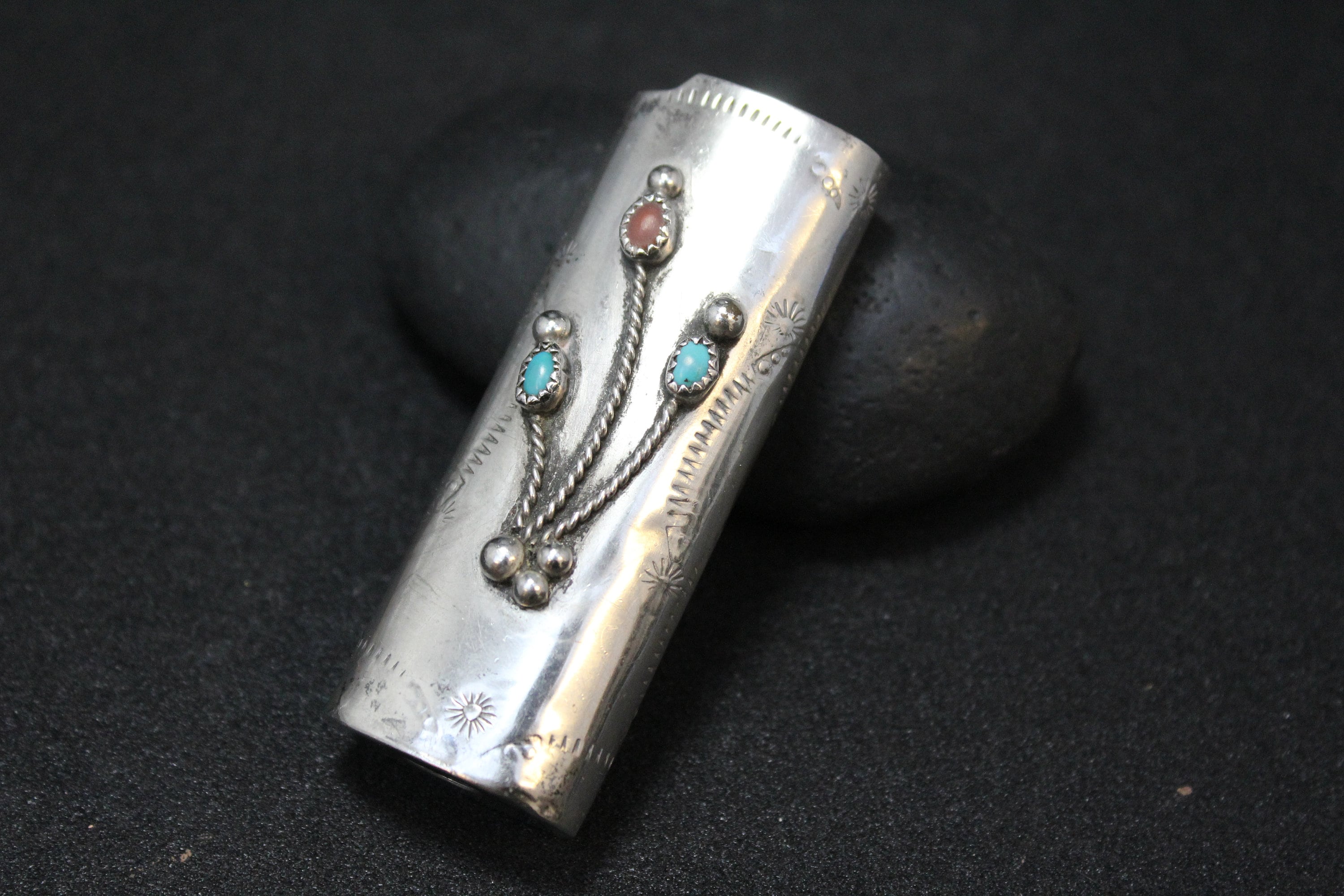 Sterling Silver and Turquoise Lighter Case For Sale at 1stDibs  sterling  silver lighter case, designer lighter case, navajo lighter case