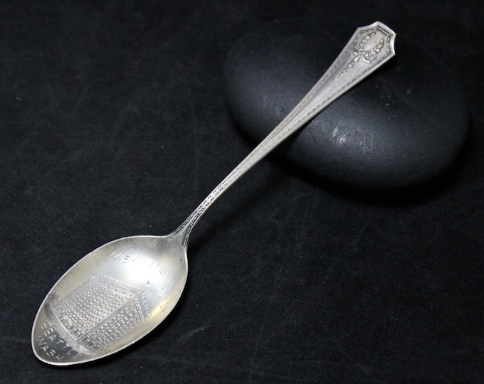 Vintage Sterling Silver Washington Hotel Seattle Souvenir Spoon, Sterling Seattle Spoon, Washington Hotel Collectible, Seattle Souvenir