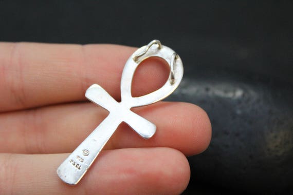 Sterling Silver Egyptian Cross Pendant, Egyptian … - image 5