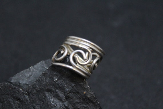 Simple Sterling Silver Swirl Band Ring, Sterling S