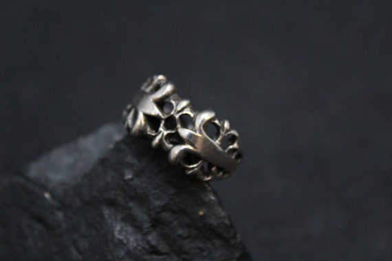 Sterling Silver Fleur de Lis Ring, Sterling Fleur… - image 1