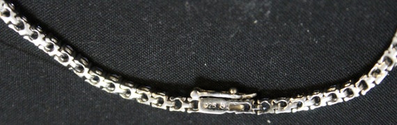AS IS Sterling Silver CZ Tennis Bracelet, Periwin… - image 3