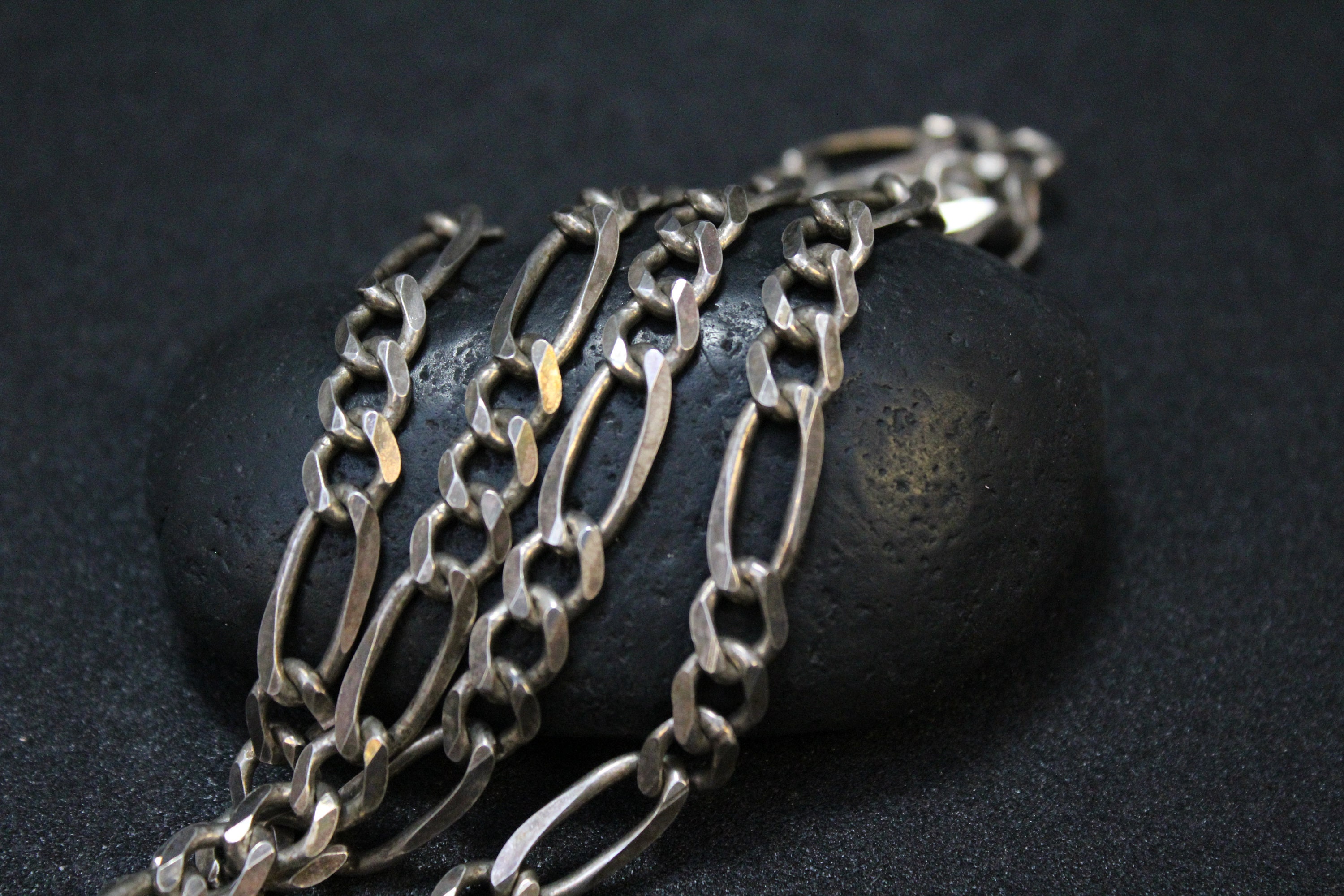 Men's Sterling Silver Figaro Chain Necklace