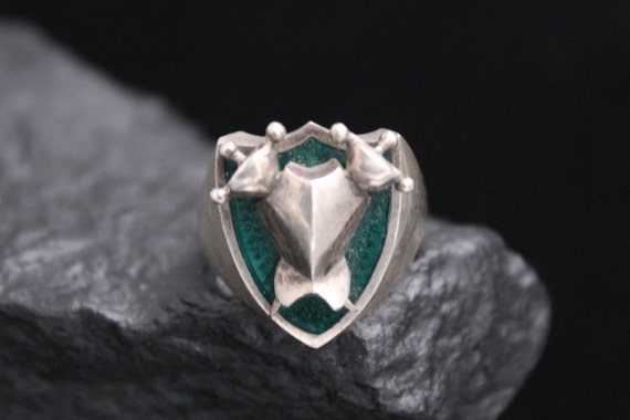 Sterling Silver Medieval Knight Armor Vintage Ring With