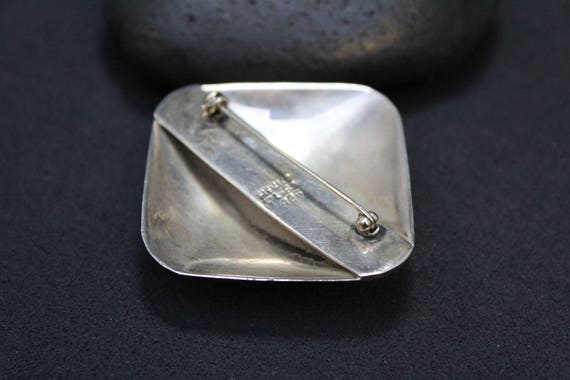 Sterling Silver Modernist Taxco Brooch, Sterling … - image 4