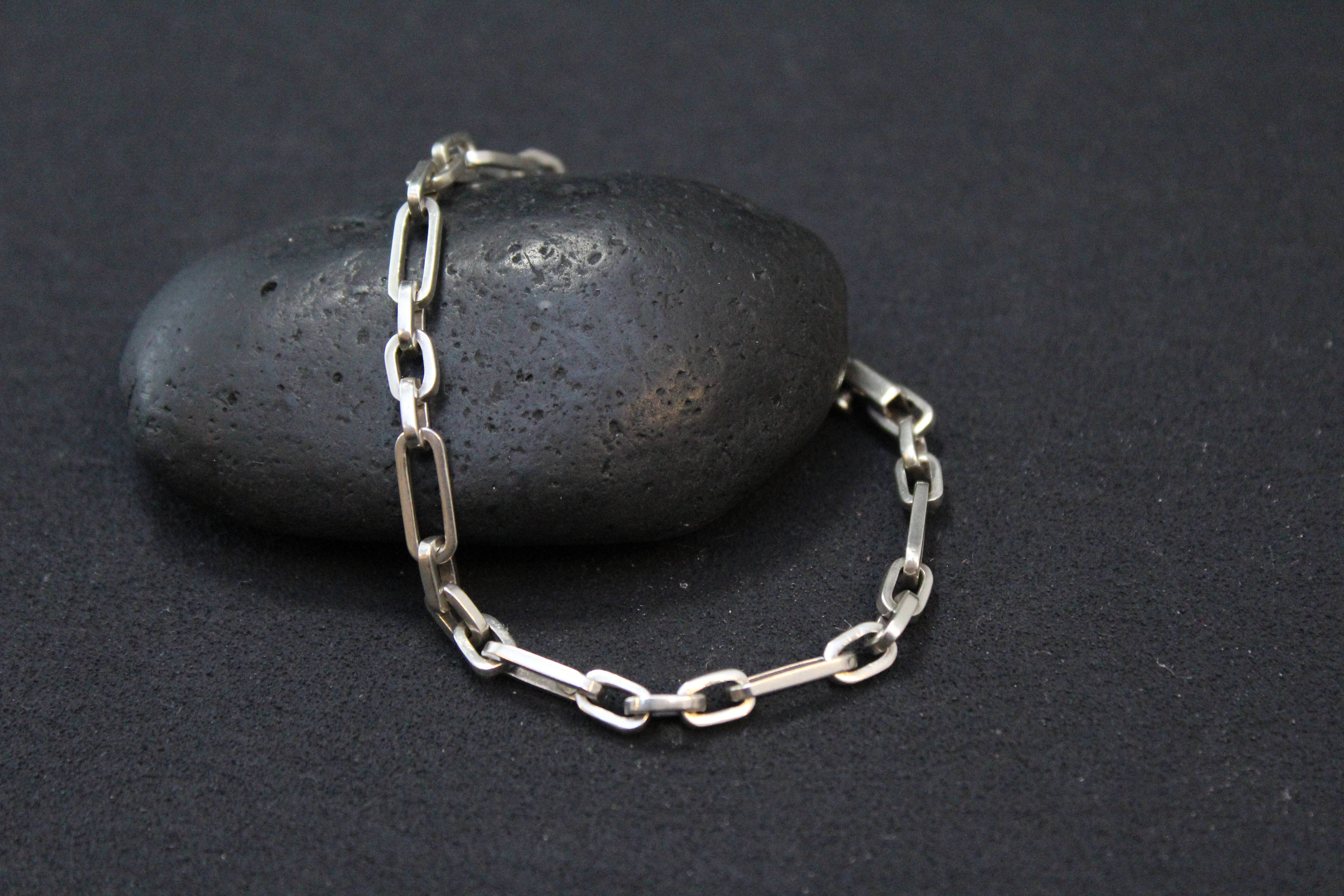 Reserved for Tamar Sterling Silver Oval Link Chain Bracelet, Simple