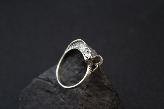 Unique Sterling Silver Cobra Snake Animal Ring - image 2