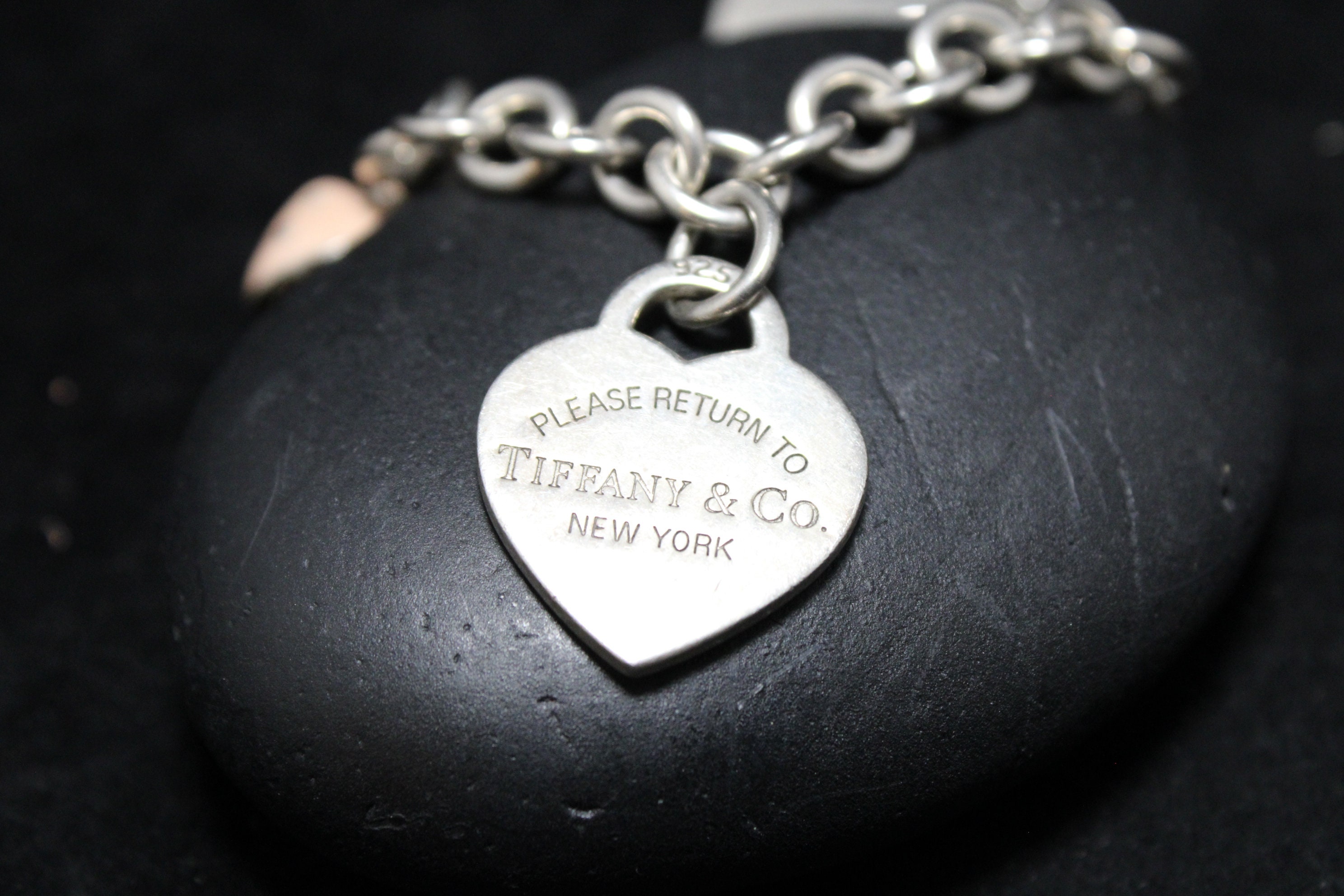 Vintage Tiffany & Co Sterling Silver Heart Tag Charm Bracelet - Etsy Canada