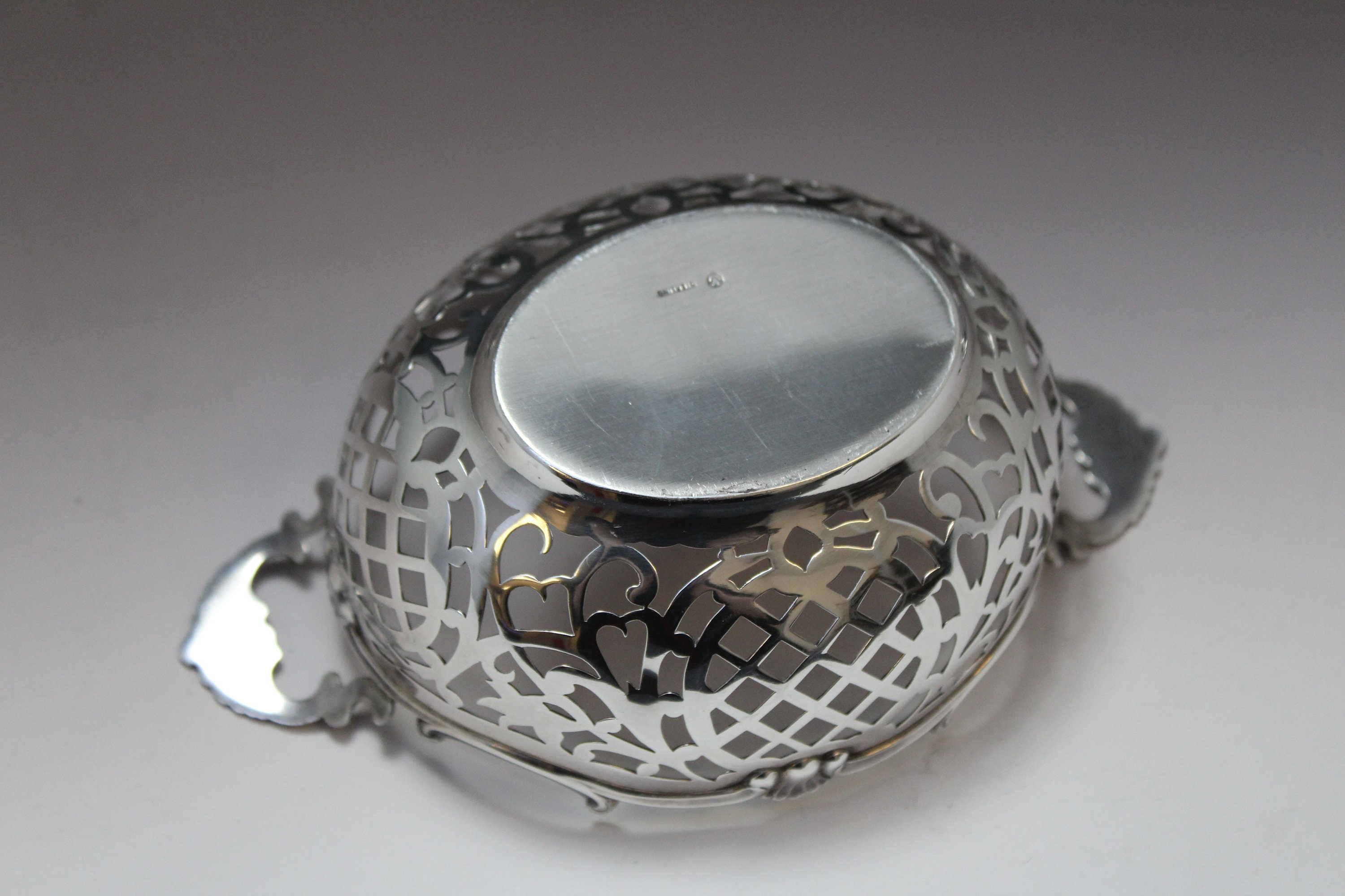 Pierced Sterling Silver Oval Bowl, Oval Sterling Silver