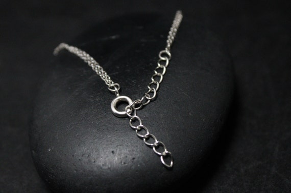 Sterling Silver Dainty Opal Leaf Chain Bracelet W… - image 3