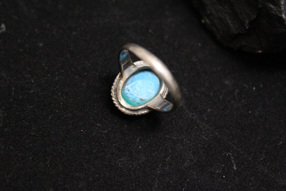 Sterling Silver Oval Turquoise Gemstone Ring, Ova… - image 5