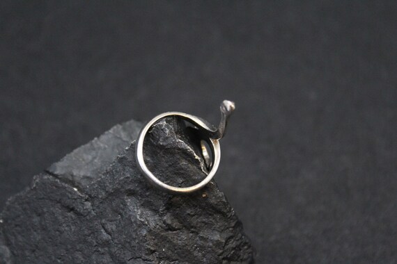 Sterling Silver Modern Swirl Ring, Sterling Swirl… - image 3