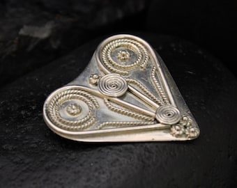 Brenda Schoenfeld 1990 Convertible Pin/Pendant, Artist Signed Mexican Silver, Modernist Brooch Pendant, TAXCO Dynasty Designer