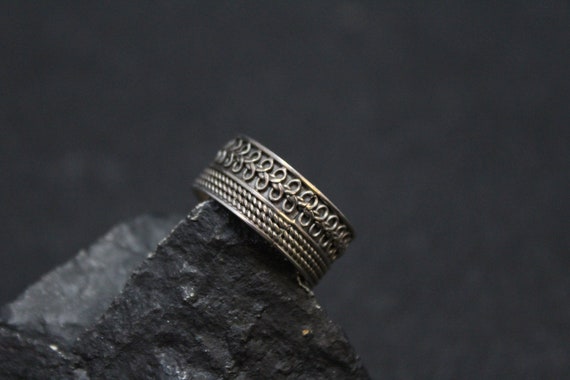 Sterling Silver Band Ring, Sterling Silver Patterned Band Ring, Sterling Patterned Ring, Sterling Band Ring, Sterling