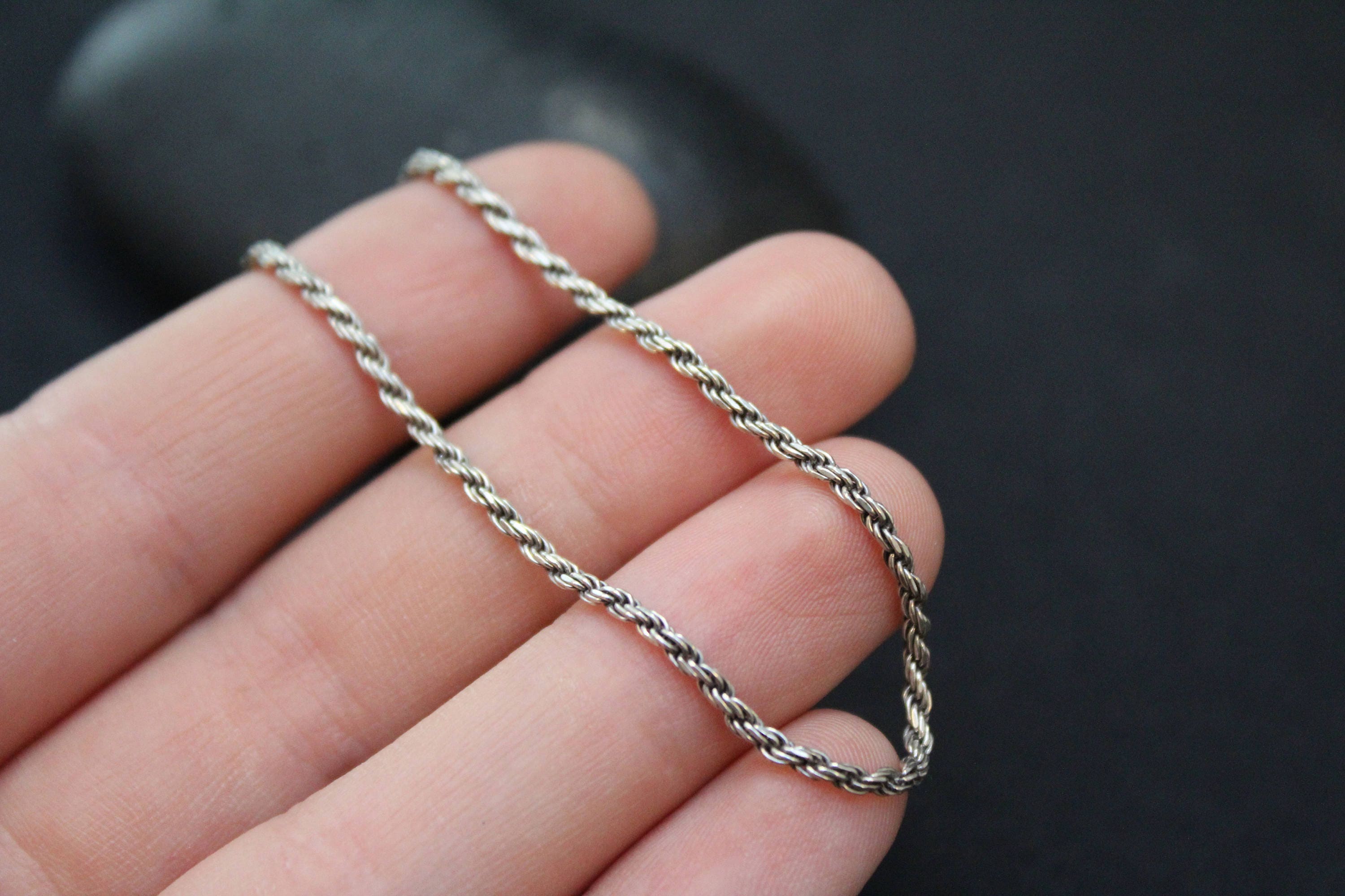 Classic Sterling Silver Rope Link Bracelet, Sterling Rope Bracelet