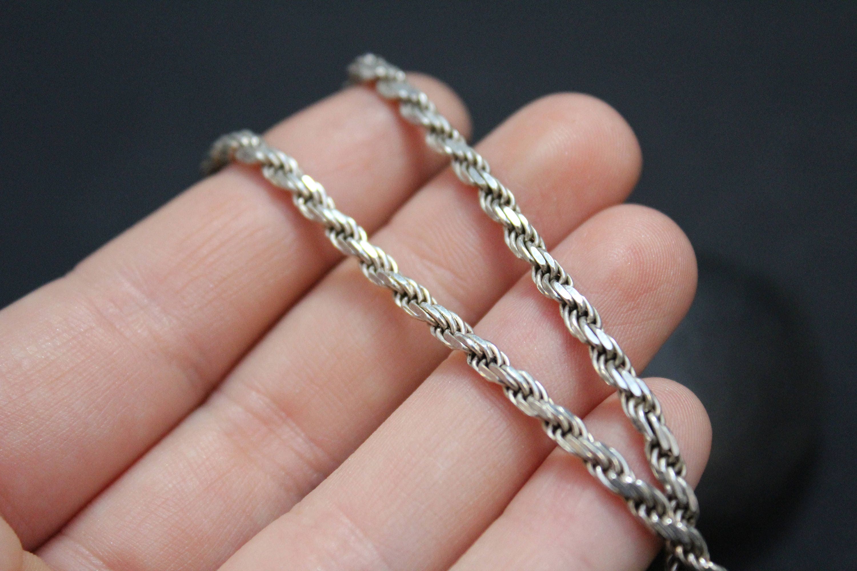 Sterling Silver Rope Chain 3mm Sterling Silver Rope Chain 3mm Chain 