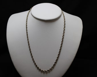 18" Sterling Silver Sparkling Twisted Chain