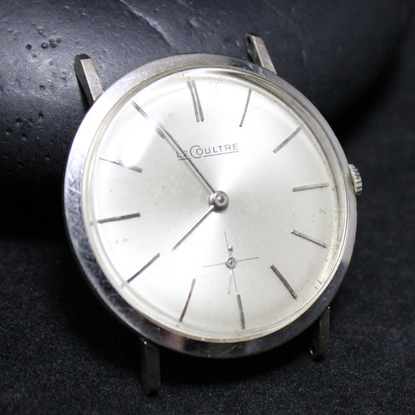 Vintage Le Coultre 14K White Gold Watch Unadjusted Seventeen Jewels 31MM With Second Hand, Vintage Le Coultre Watch, Estate Le Coultre Watch