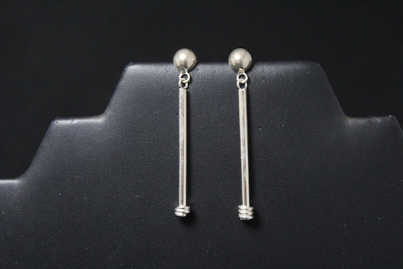 Sterling Silver Industrial Chic Dangle Earrings, S