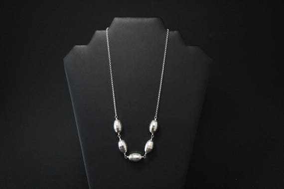 Sterling Silver Disco Beaded Necklace, Disco Jewel