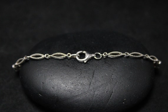 Sterling Silver Ruby Lab Created Link Bracelet, R… - image 3