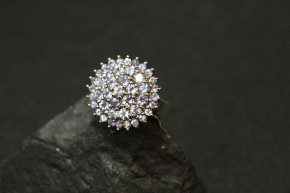 Sterling Silver Lavender Gemstone Cocktail Ring, L