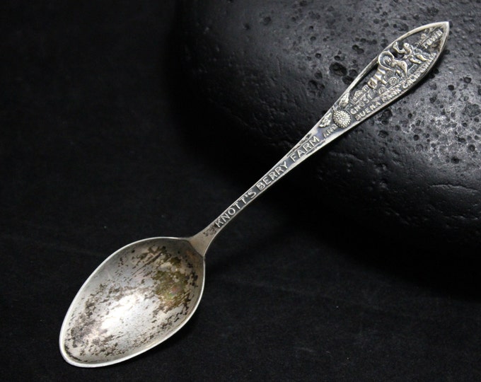 Vintage Sterling Silver Knott's Berry Farm California Souvenir Spoon, Sterling Ghost Town Spoon, Cali Spoon, California Souvenir Spoon