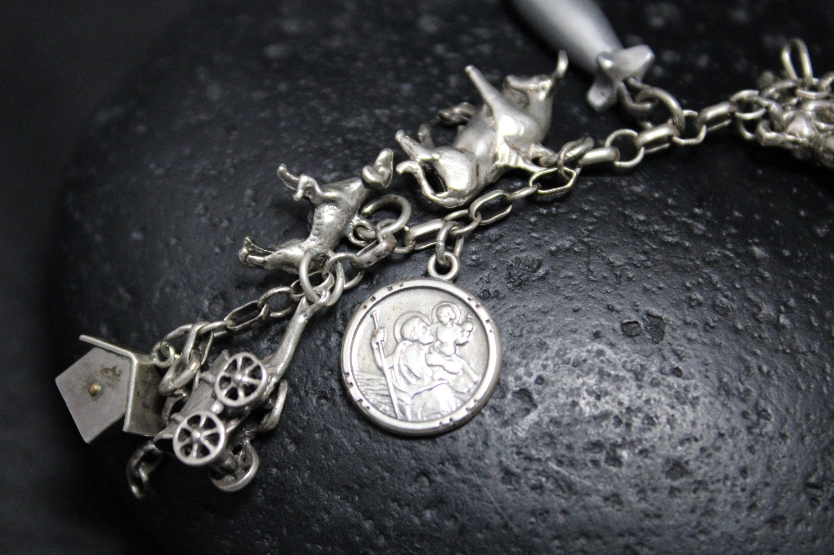 MCC Sterling Silver 17 Charm Bracelet - Garden Party Collection Vintage  Jewelry