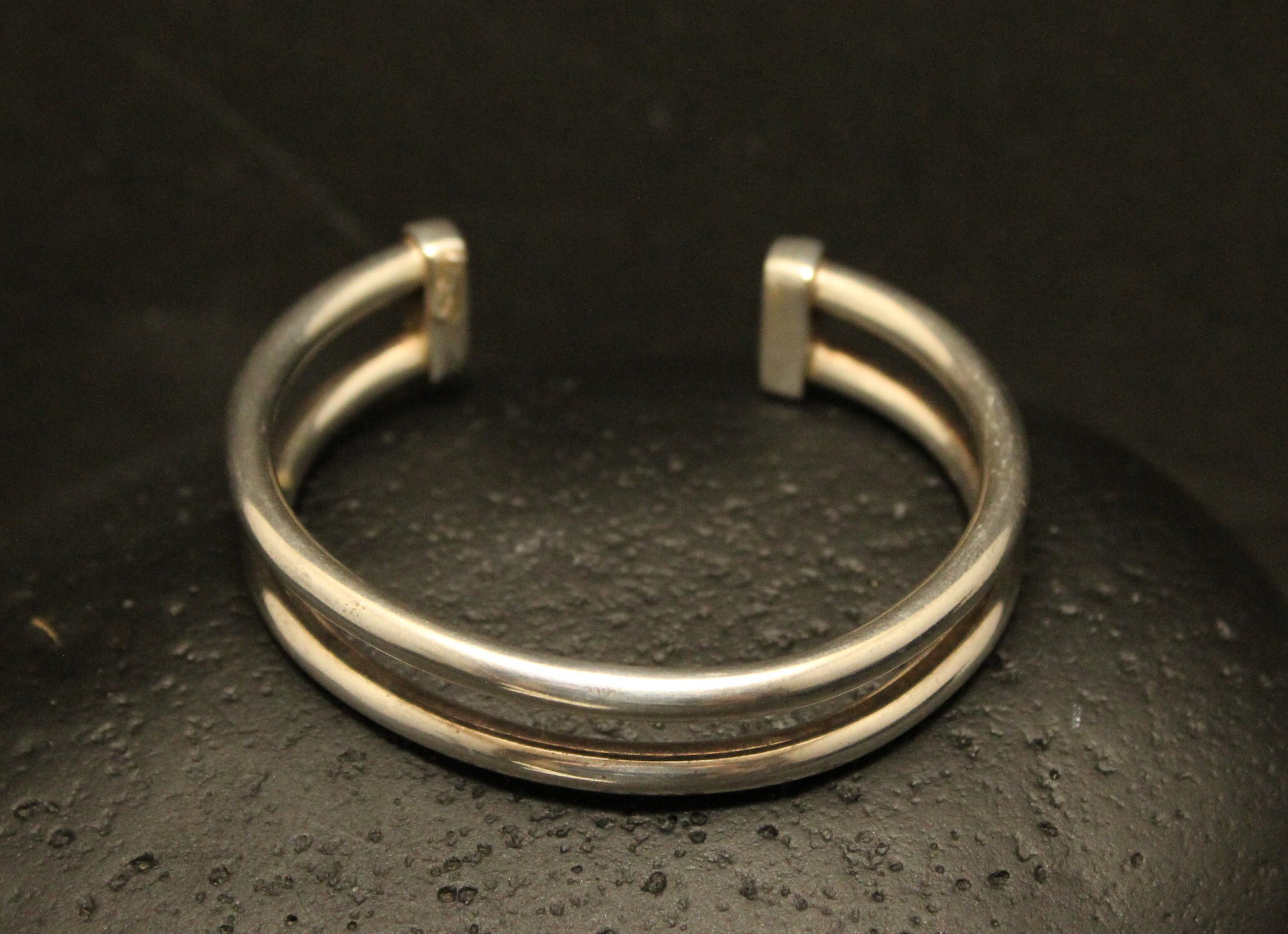 Sterling Silver Modern Minimalist Cuff Bracelet, Hallmarked 925 Italy ...