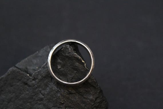 Sterling Silver Hammered Band Ring, Hammered Silver Band, Hammered Sterling Silver Band, Hammered Sterling Jewelry View 2