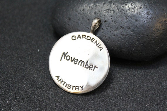 Sterling Silver November Birthday Flower Pendant,… - image 2