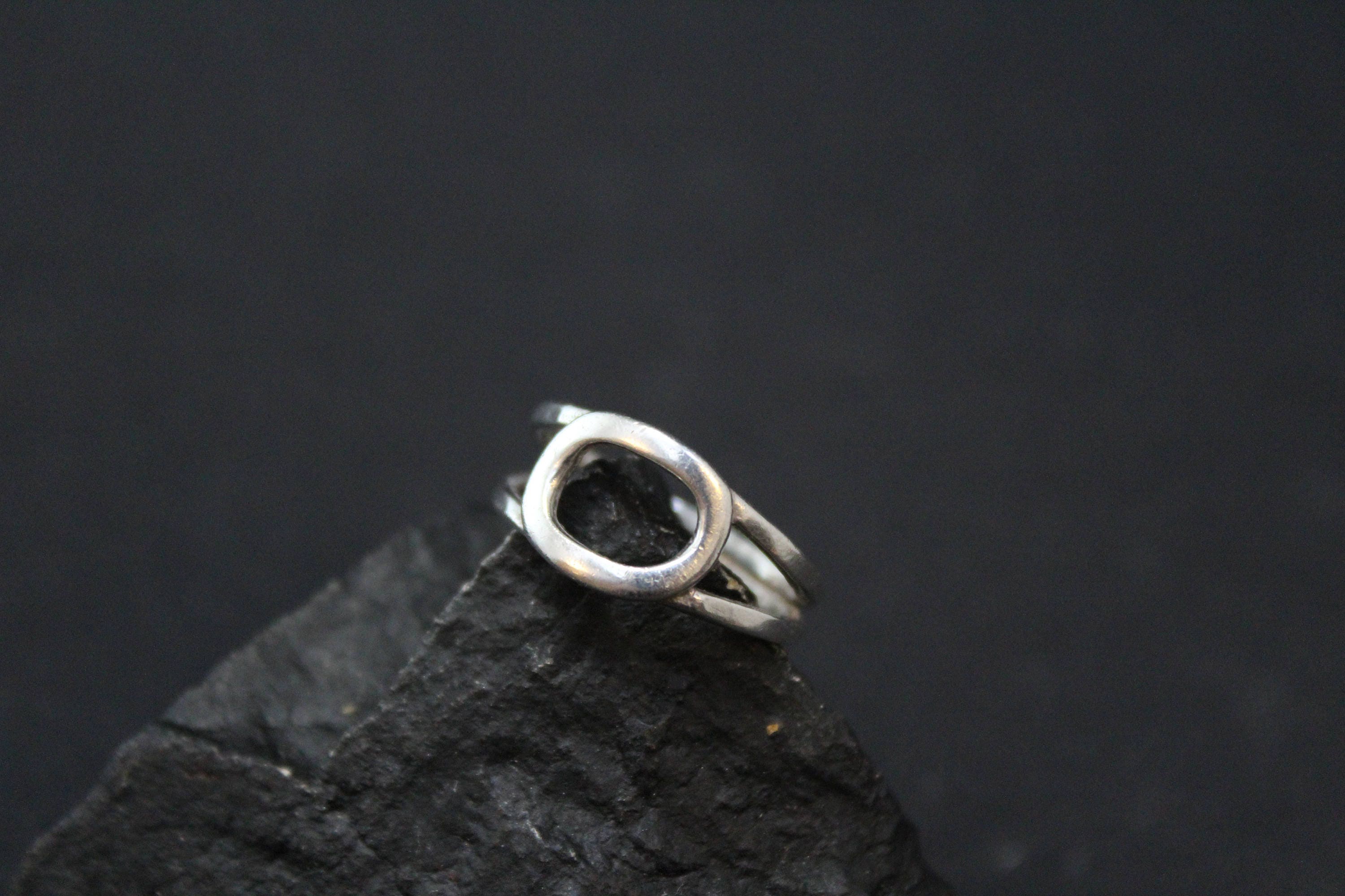 Sterling Silver Open Circle Ring, Sterling Circle Ring, Minimalist