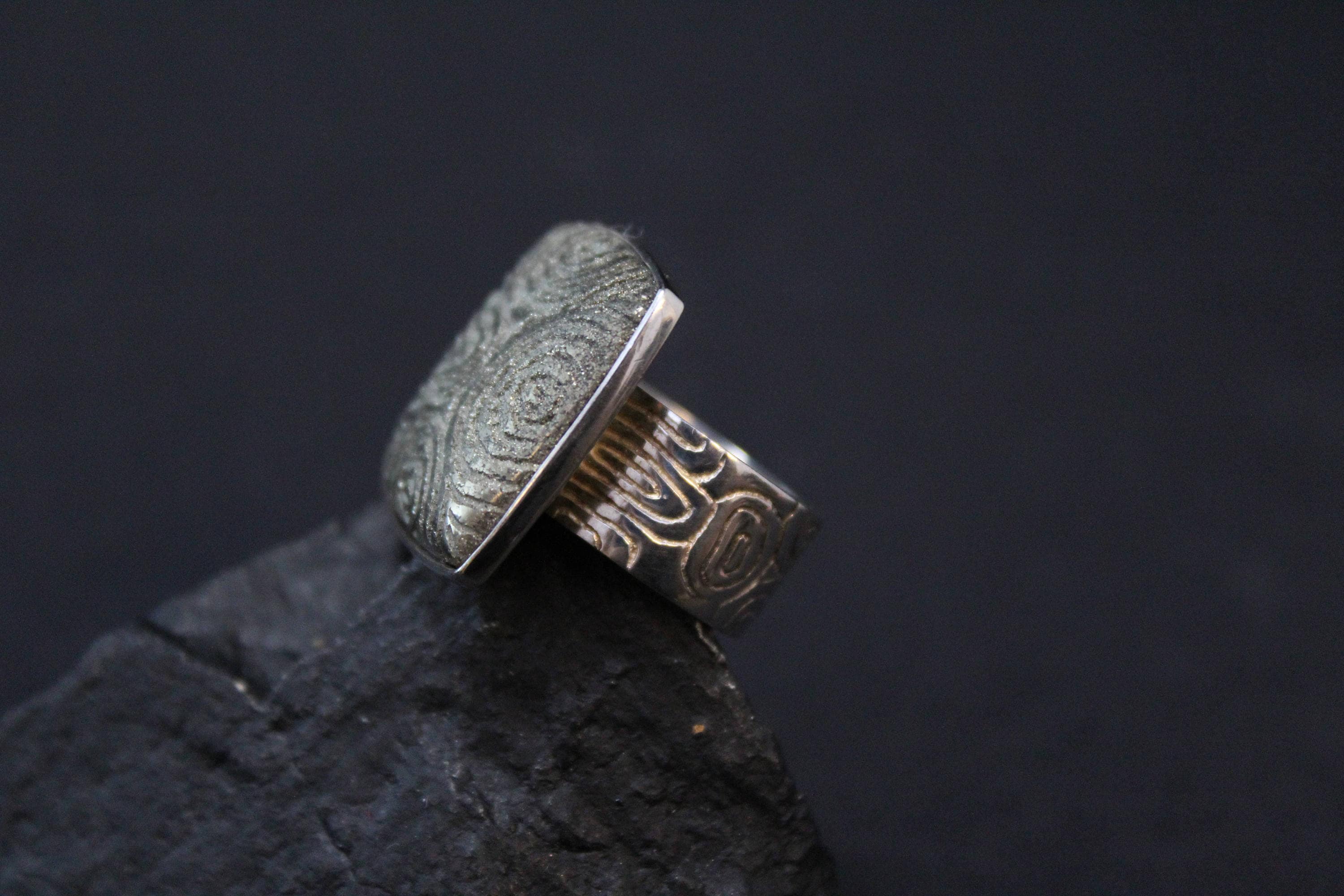 Sterling Silver Carved Gemstone Ring, Sterling Silver Zen Jewelry, Zen ...