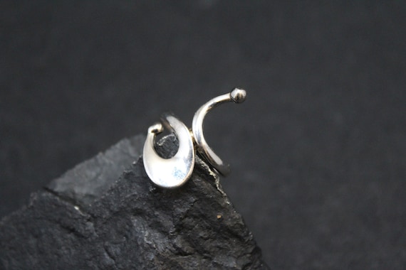 Sterling Silver Modern Swirl Ring, Sterling Swirl… - image 1