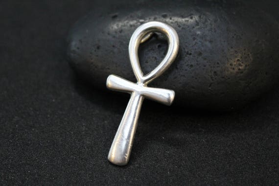 Sterling Silver Egyptian Cross Pendant, Egyptian … - image 1