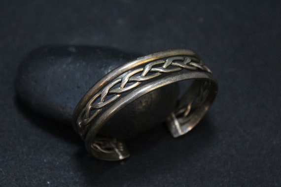 Sterling Silver Unisex Cuff Bracelet, Men's Sterling Cuff, Men's Sterling Silver Jewelry, Braided Cuff Bracelet, Sterling Silver Taxco Cuff