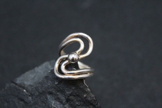 Simple Sterling Silver Swirl Ring, Sterling Swirl