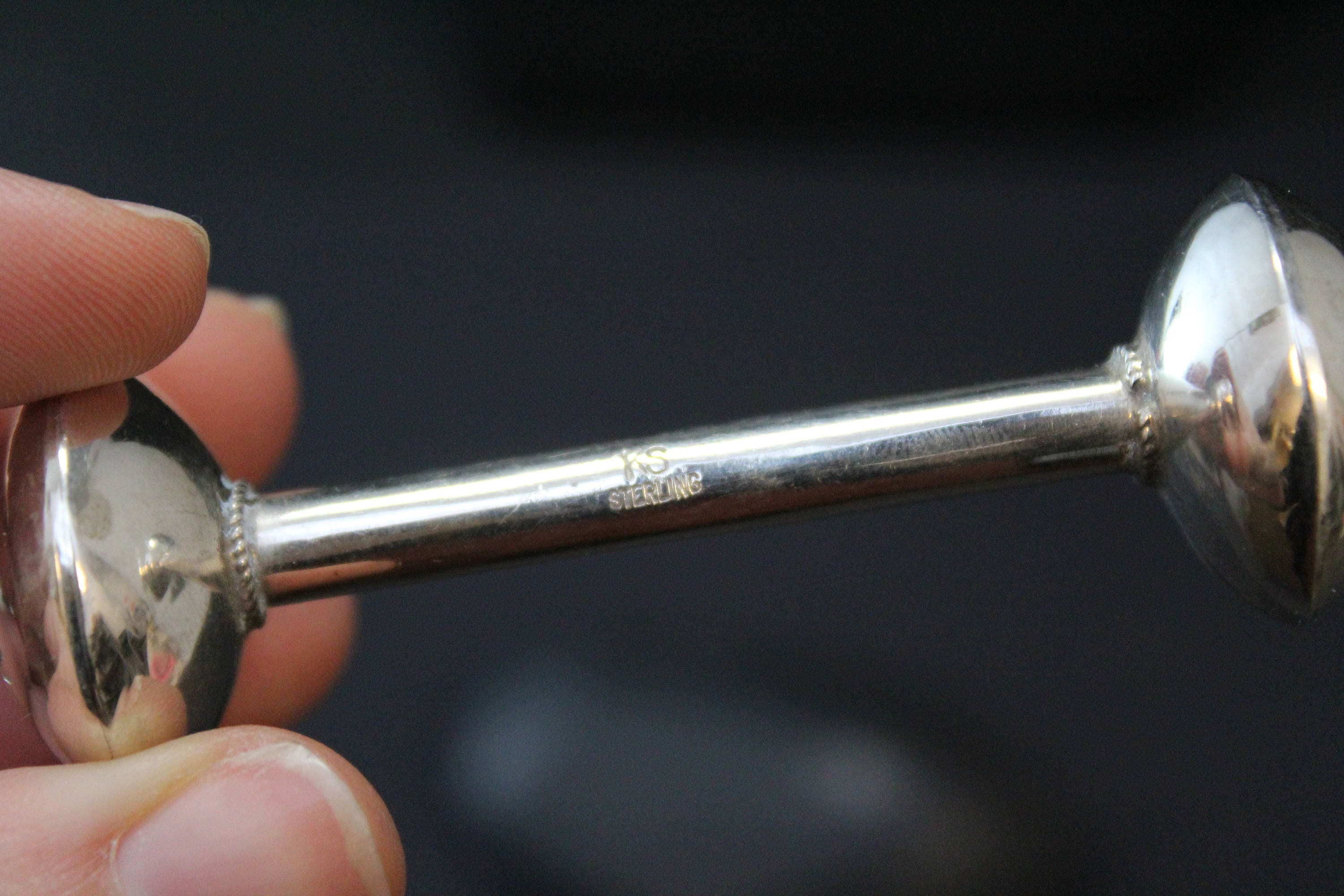 Sterling Silver Native American Baby Rattle, Sterling Navajo Rattle ...