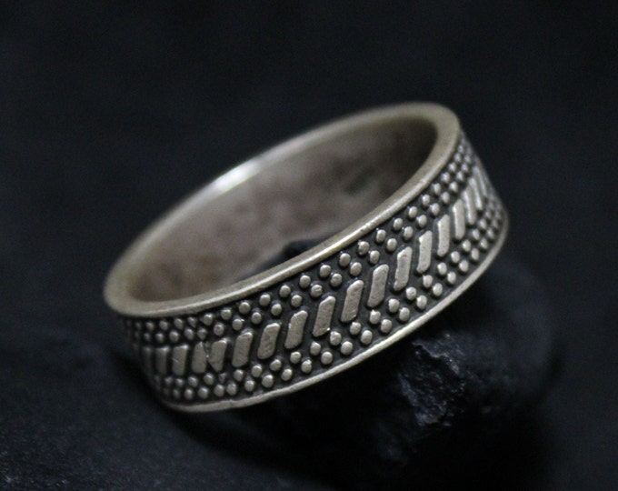 Sterling Silver Band Ring, Sterling Silver Patterned Band Ring, Sterling Patterned Ring, Sterling Band Ring, Sterling