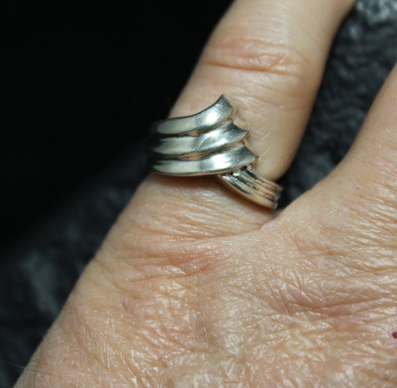 Contemporary Style Sterling Silver Ring, Modern S… - image 4