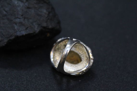 Silver Rutilated Quartz Statement Ring, Rutilated… - image 4