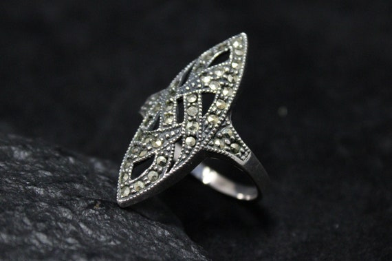 Art Deco silver ring - Gem