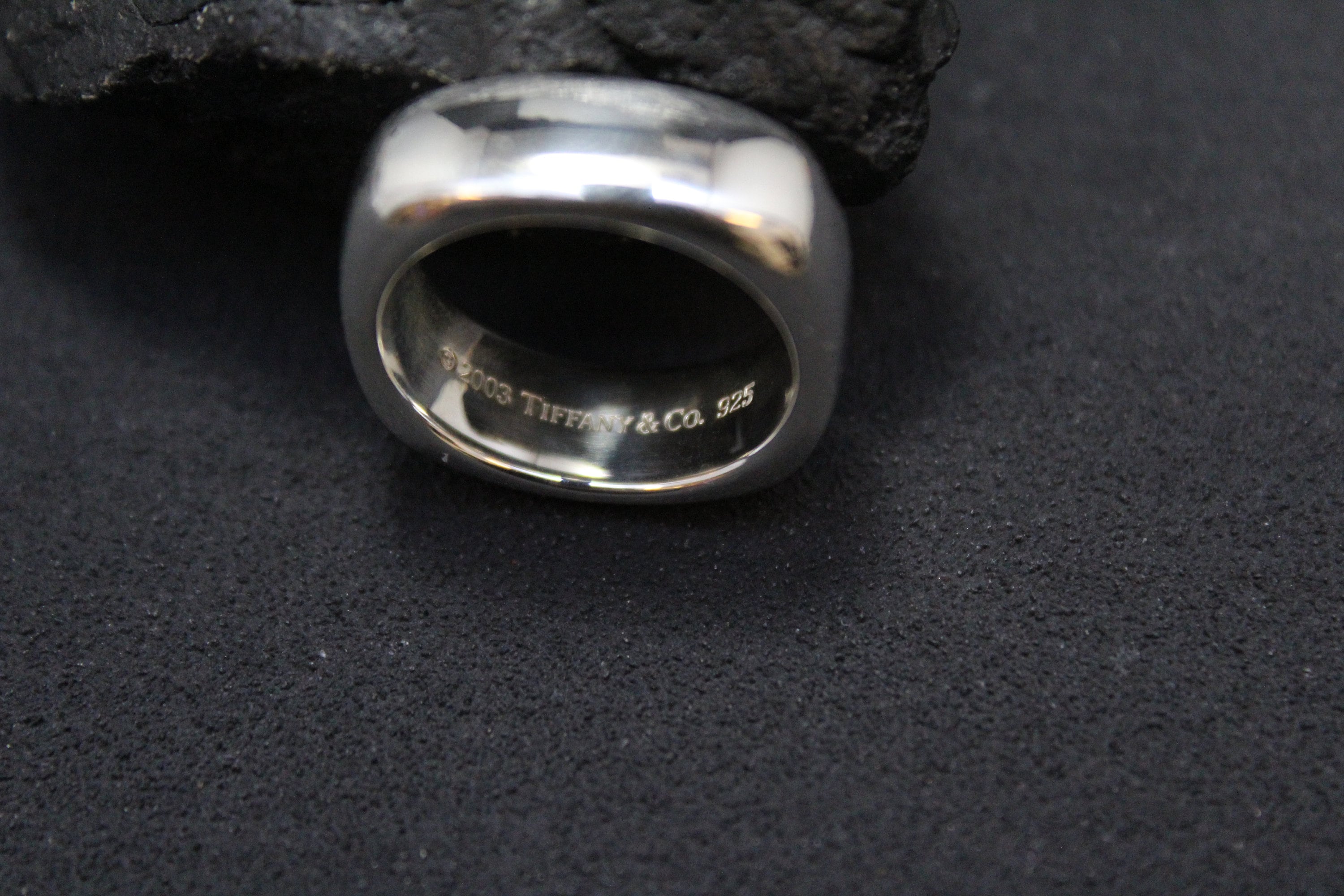 Sterling Silver Tiffany & Co Square Band Ring, Sterling Silver Square