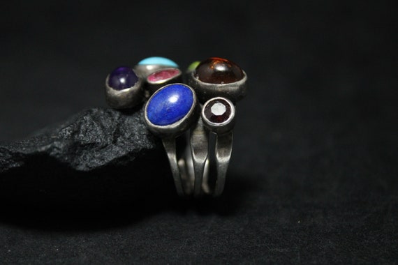 Beautiful NAKAI Stone Sterling Ring, Vintage Silv… - image 7