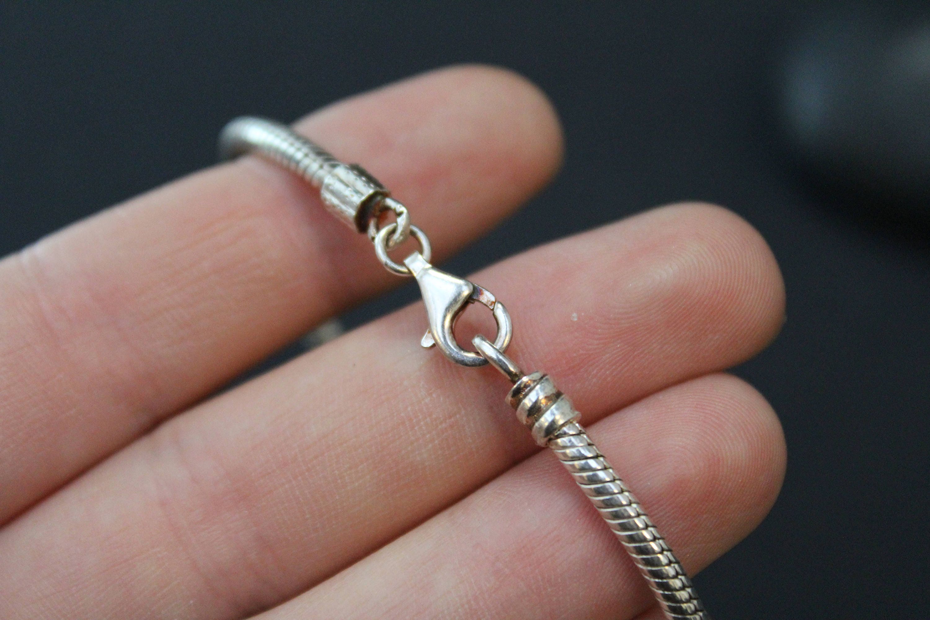 Sterling Silver Charm Bracelet, Sterling Slide Charm Bracelet for