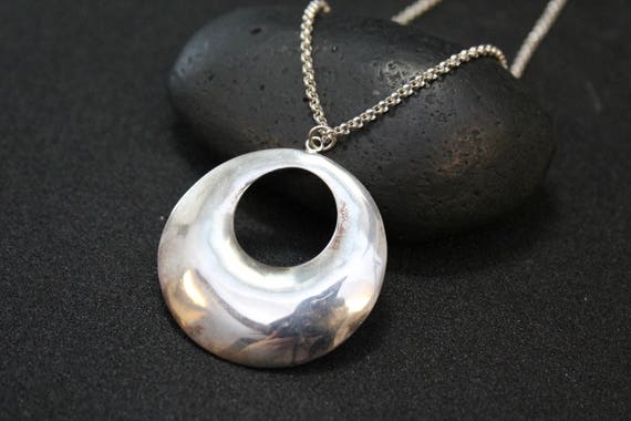 Sterling Silver Enamel Leopard Print Necklace, St… - image 2