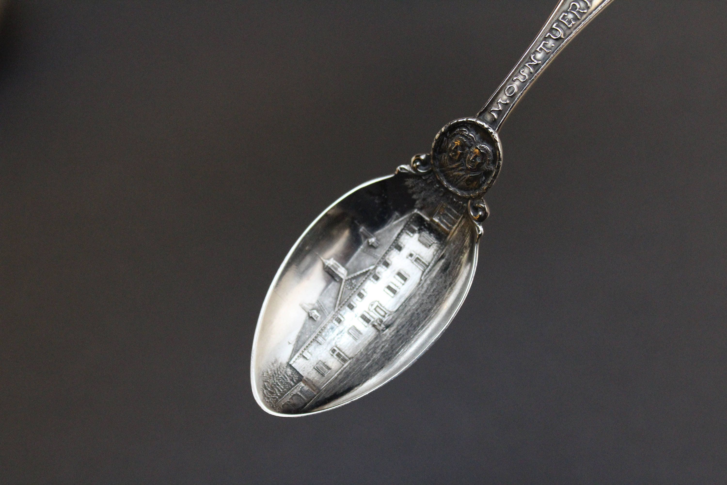 Sterling Silver Mount Vernon Souvenir Spoon, Historical Souvenir Spoon, Washington