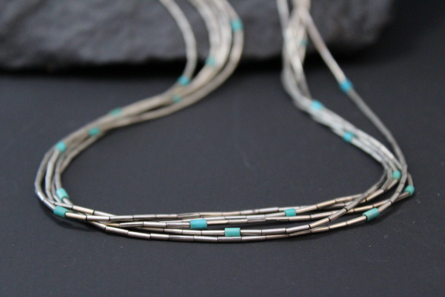 Navajo liquid silver necklace Clearance